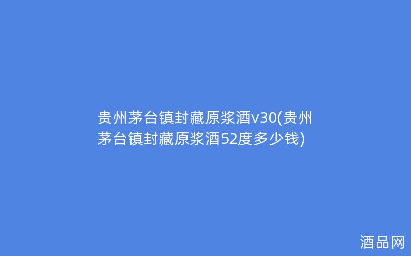 贵州茅台镇封藏原浆酒v30(贵州茅台镇封藏原浆酒52度多少钱)