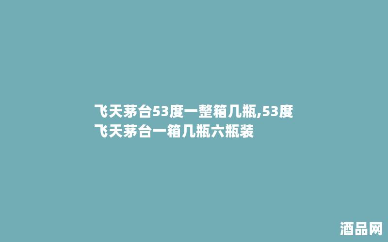 飞天茅台53度一整箱几瓶,53度飞天茅台一箱几瓶六瓶装