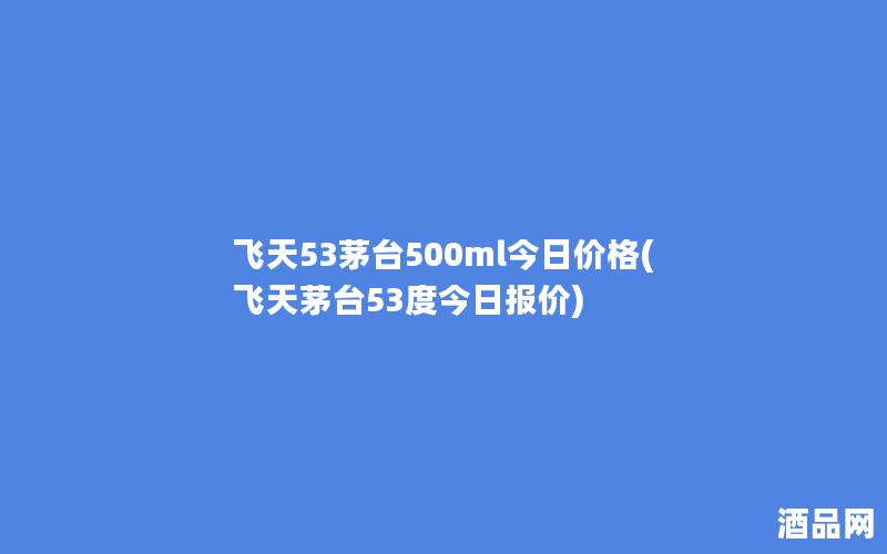 飞天53茅台500ml今日价格(飞天茅台53度今日报价)