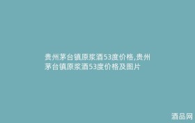 贵州茅台镇原浆酒53度价格,贵州茅台镇原浆酒53度价格及图片
