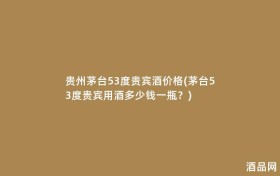 贵州茅台53度贵宾酒价格(茅台53度贵宾用酒多少钱一瓶？)