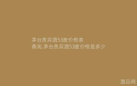 茅台贵宾酒53度价格表 查询,茅台贵宾酒53度价格是多少