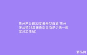 贵州茅台镇53度酱香型白酒(贵州茅台镇53度酱香型白酒多少钱一瓶宝贝加油站)