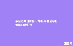 茅台酒今日价格一览表,茅台酒今日价格53度价格