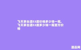 飞天茅台酒53度价格多少钱一瓶,飞天茅台酒53度多少钱一瓶官方价格