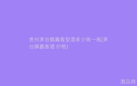 贵州茅台镇酱香型酒多少钱一瓶(茅台镇酱香酒 价格)
